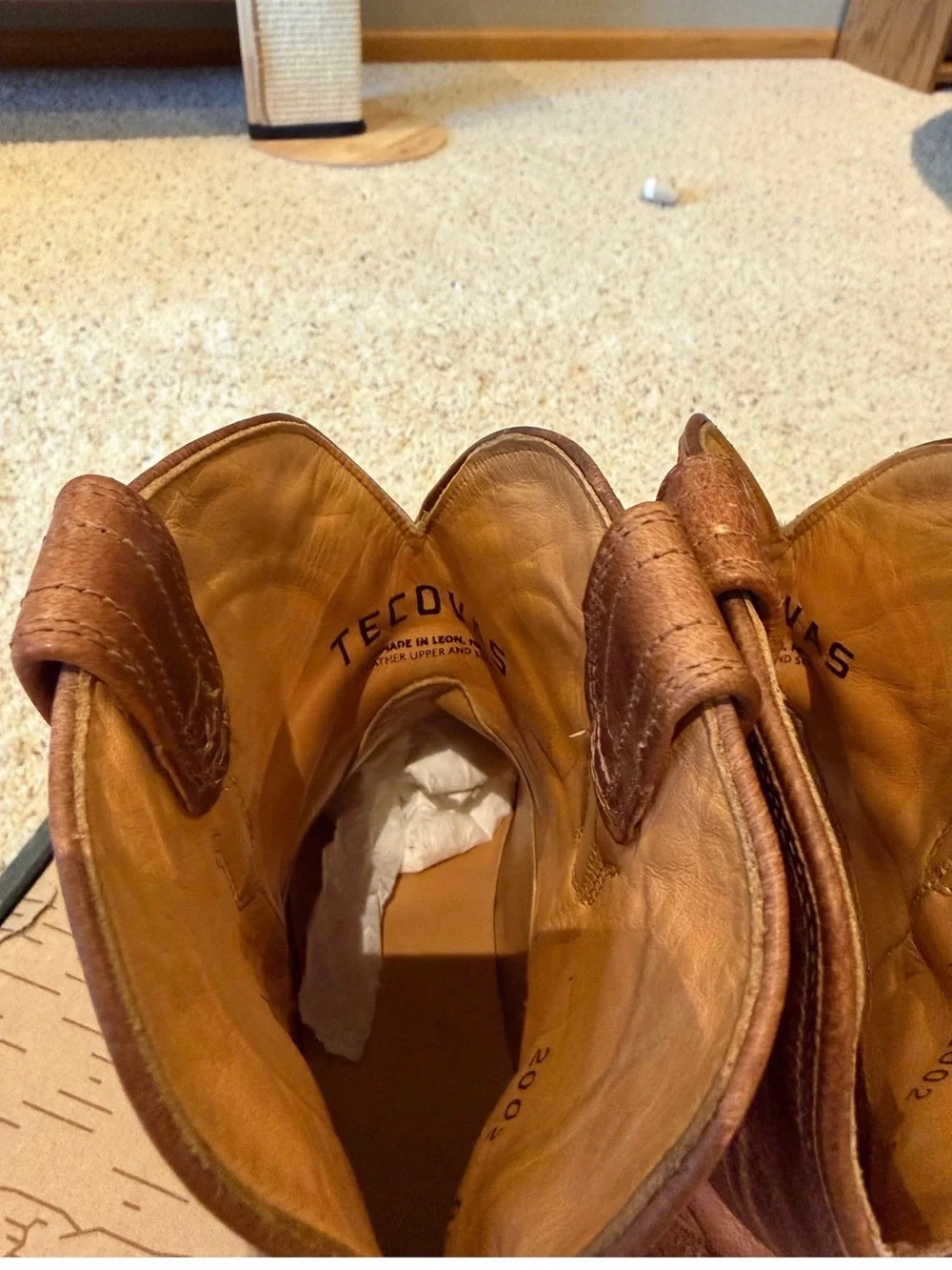 Tecovas Brown Leather Women's Western Ankle Boots The Penny